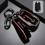 2026 Kar&scaron;tas automobilio lipdukas Cinko lydinio automobilio rakto dėklas Pilnas dangtelis Raktų krep&scaron;ys Laikiklis Fob Peugeot 208 308 408 508 2008 3008 4008 5008 gray