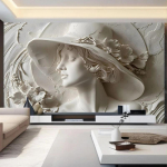3D Kūrybi&scaron;ki Tapetai Modernus Reljefinis Skulptūrinis Sieninis Muralis Svetainei Miegamajam Valgomajam Meno Sienų Popierius 200 cm(W) x 140 cm(H)