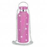 2025 Naujas 750ml Bling Deimantinis Termosas Ne&scaron;iojamas Blizgantis Cirkonio Vandens Buteliukas Per Petį Nerūdijančio Plieno Termosinis Butelis 750ml rožinė raudona spalva