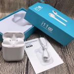 i11 TWS Mini 5.0 Bluetooth ausinės, belaidės ausinės, ne&scaron;iojamos nematomos ausinės balta