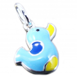 Les Tr&eacute;sors De Lily [G1066] - Pendentif Argent 'Tendre Canard' bleu mėlyna