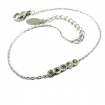 Les Tr&eacute;sors De Lily [P8174] - Bracelet acier 'Sissi' blanc argent&eacute; - 13x2 mm balta