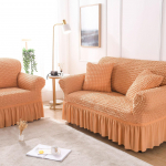 Vienspalvis elastingas sofos užvalkalas svetainei, spausdintas languotas, tamprus segmentinis užvalkalas Sofos sofos užvalkalas L formos 1&ndash;4 vietų 2-Seater 145-185cm