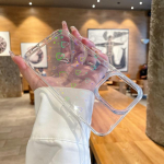 Mielas Laser Love Pattern skaidrus telefono dėklas, skirtas iPhone 14 12 11 13 Pro Max 14 Plus mink&scaron;tas TPU rėmelis, i&scaron;gaubtas apsauginis dangtelis For iPhone11Pro