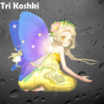 Tri Koshki KCS597 Fantasy Art Angel Fairy Anime Car Stcker PVC lipdukai ant automobilio buferio ne&scaron;iojamojo kompiuterio sieninės durys vonios kambarys miegamajame 12cm -S