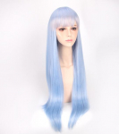 80 cm mėlynai rožinis ilgas perukas &bdquo;Cosplay Re&ldquo;:Gyvenimas kitokiame pasaulyje nei &bdquo;Zero Rem Ram&ldquo; kostiumo kar&scaron;čiui atsparūs sintetiniai plaukų moteri&scaron;ki perukai One Size mėlyna