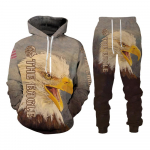 Trend Animal The Eagle 3D spausdinta vyri&scaron;kų sportinių kostiumų rinkiniai Laisvalaikio džemperio ir kelnių rinkiniai 2 vnt. Komplektai Didelis megztinis Madingi vyri&scaron;ki drabužiai 6XL