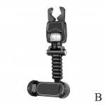 Universalus automobilio telefono laikiklis 360. Pasukamas Automobilinis Galinio Vaizdo Kabinamas Laikiklis Automobiliui Mobiliojo Telefono Stovas O4F3 black-1pcs
