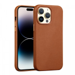 Magnetinis odinis dėklas, skirtas iPhone 15 14 13 Pro Max 13 mini Magsafe Case Iphone 12 Pro Max belaidžio įkrovimo dangtelis Visi&scaron;ka apsauga iPhone 15 pro ruda