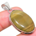 Natural Imperial Jasper Gemstone 925 Sterling Silver Gift Pendant 1.73 w7m18
