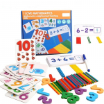 Montessori matematikos žaislai vaikams Ankstyvojo ugdymo žaislai Skaičiuojantys mediniai lipdukai Vaikų skaičius pažinimo gimtadienio dovana