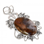 Boulder Opal Gemstone Handmade 925 Sterling Silver Jewelry Pendant 3.19 e0m92