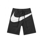 Nike Big Swoosh Retro Logotipo Spausdinimo Rai&scaron;tukai Laisvalaikio &Scaron;ortai Vyri&scaron;ki &Scaron;ortai Juodi AR3161-010 L