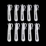 10vnt Užuolaidų pakabinimo kabliukai Žiedinis langas Baltas Plastikinis Užuolaidų Kabliukas 7cm/8.5cm 7.0CM