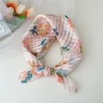 Medvilninis ir lininis mažas kvadratinis &scaron;alikas &Scaron;ilko &scaron;alikas Moteri&scaron;kas pavasario ir rudens naujo stiliaus meni&scaron;kas ir universalus madingas temperamento galvos apdangalas 55*55cm