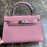 24 Nauja Natūralios Odos Moteri&scaron;ka Rankinė Su Delno Ra&scaron;tu Mini 22CM25 Krep&scaron;ys Sidabrinė Sagtis Rankinė Vienu Petimi Įstrižai 22CM+2 shoulder straps without lock