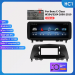 Hizpo 10.25 Automobilinis multimedijos grotuvas GPS navigacija 4G Carplay I&scaron;manusis ekranas Android Auto Mercedes Benz C-Class W204/S204 2008-2010 NTG 4.0 HC1 1G 32G