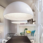 Pakabinamas &scaron;viestuvas SkyGarden LED lempa vidaus miegamojo svetainės valgomojo pakabinamas &scaron;viestuvas virtuvės namų dekoratyvinis ap&scaron;vietimo &scaron;viestuvas Diameter 40cm&Cold White balta
