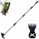 Puller Tool with Long Handle - 60 Manual er Remover Tool, 2 in 1 Hand Rake and Garden Hoe for Gardening juoda