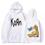 &bdquo;Korn Rock Band&ldquo; gobtuvai pavasario rudens megztiniai Vyri&scaron;ki madingi megztiniai su spaudiniais su gobtuvu Laisvi kasdieniai gatvės aprangos megztiniai S