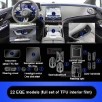 Skirta Mercedes Benz EQE - TPU Skaidri Plėvelė Automobilio Interjero Lipdukas Centrinė Konsolė Pavarų Perjungimo Navigacija Left Hand Drive
