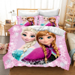 Vaiki&scaron;ka Frozen princesės patalynės komplektas Elsa Me&scaron;kiukas Užvalkalas ant antklodės Karali&scaron;kas su užvalkalu pagalvei 3D Vaikų patalynės komplektas EU Single(135*200cm)3pcs
