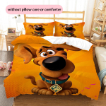 Drąsuolis &Scaron;uo ir Scooby-Doo Ra&scaron;to Patalynės Antklodžių Rinkinys Namų Dekoras Dovana (1 * antklodės užvalkalas + 2 * pagalvės užvalkalai be &scaron;erdies) 135x200cm