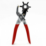 Odos skylamu&scaron;is, 6 dydžių besisukantis diržo rankinis skylamu&scaron;is, daugiafunkcinis namų &bdquo;pasidaryk pats&ldquo; lengvas, tinka diržų odos gaminiams raudona