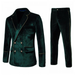 Vyri&scaron;kas Pavasario/Rudens Kostiumas Slim-Fit Dvigubo Krūtinės Verslo &Scaron;varkas + Kostiuminės Kelnės Dviejų Dalių Rinkinys Jaunikio ir Jo Liudininkų S