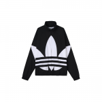 Adidas Originals Didelis Trefoil Sportinis Džemperis Naktinis Jūros Spalvos Užtraukiamas Atgalinės Eigos Sportinė Striukė Vyri&scaron;ki Vir&scaron;utiniai Drabužiai Juoda FM9892 S