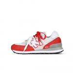 New Balance NB 574 Amortizuojantys Atsparūs trinčiai Kvėpuojantys Žemi Miesto Kelionėms Bėgimo Batai Unisex Raudoni Balti ML574EVW(Komanda368-) 41.5