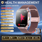 Naujas Vyri&scaron;kas Tikslus Sveikatos Diagnozės EKG I&scaron;manusis Laikrodis Kraujo Spaudimas Kraujo Deguonis Kraujo Riebalai &Scaron;lapimo Rūg&scaron;tis Temperatūra Bluetooth Skambutis I&scaron;manusis Laikrodis Accurate diagnosis
