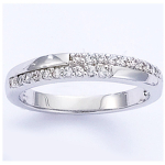Bague Argent 'D&eacute;esse' blanc argent&eacute; (rhodi&eacute;) - 4 mm