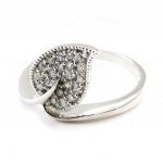 Bague Argent 'D&eacute;esse' blanc argent&eacute; (rhodi&eacute;) - 10 mm