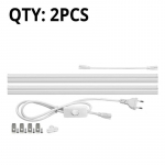 &Scaron;viestuvai virtuvei T5 6W 10W vamzdinė juostinė lempa 2835 SMD LED 85-265V led lempa Miegamojo apdaila Mygtukas Jungiklis &scaron;viestuvas Su EU ki&scaron;tuku 57CM 2PCS