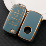 TPU automobilio atverčiamas raktų dėklo dangtelis, skirtas Volkswagen VW Polo Golf Passat Tiguan Beetle Caddy T5 Up Eos Skoda Octavia Seat Leon Altea raktų pakabuko priedai key case