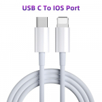 20 W PD USB tipo C laidas, skirtas iPhone 13 12 11 Pro Xs Max XR 8 8PLUS greito įkrovimo įkroviklis, skirtas MacBook iPad Pro Type-C USBC duomenų laidas 1m-USB C balta
