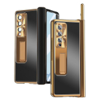 Prabangus aliuminio pilnos apsaugos dėklas, skirtas Samsung Galaxy Z Fold 4 5g Fold4 Fold3 Fold 3, su grūdinto stiklo atrama, Dangtelis Funda for Samsung Z Fold 4 gray