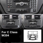 Skirta Benz C Class W204 Priedai Anglies pluo&scaron;to stiliaus automobilio interjeras Centrinė konsolė Prietaisas kintamosios srovės oro i&scaron;leidimo angos skydelio CD vir&scaron;elio lipduko apdaila Model A