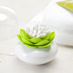 Range Cotons-tiges Lotus bocal fleur de lotus vert