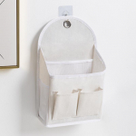 Sieninis pakabinamas krep&scaron;ys Medvilnės lino pakabinamas organizatorius smulkmenoms, kosmetikai laikyti Ki&scaron;enė ant durų pakabinamas krep&scaron;ys Namų dekoras