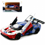 1/32 mastelio Ford V8 GT dyzelinis automobilio modelio žaislas, patraukiama atgal žaislinė transporto priemonė su garsu ir &scaron;viesa vaikams, mažiems berniukams, mergaitėms, dovanų kolekcija