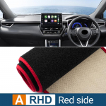 Skirta Toyota Corolla Cross XG10 2022 2023 hibridinių automobilių prietaisų skydelio dangčiams, venkite &scaron;viesių kilimėlių, apsaugančių nuo UV spindulių neslidų kilimų A Red Side RHD gray