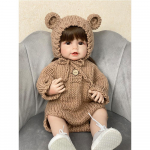 55 cm viso kūno silikoninė vandeniui atspari Reborn lėlė rankų darbo tikrovi&scaron;ka naujagimio vonelė vaikams gimtadienio dovanos ruda