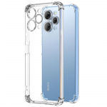 &bdquo;Redmi 12 Air-Bag Heavy Duty&ldquo; itin plonas, mink&scaron;tas skaidrus permatomas TPU silikono dėklo telefono dangtelis Redmi 12 gryna