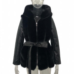 CHEST Young Fashion Universalus įžymybės lapės kailinis Eleganti&scaron;kas moteri&scaron;kas rudens žiemos striukė Moteri&scaron;kas paltas Prabangus vakarėlis Street Band paltas XXXL juoda