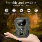 Lauko mini tako medžioklės kamera 20mp 1080p laukinės gamtos 850nm naktinio matymo kameros Wild Hunter Cam Mini600 Po spąstų stebėjimas
