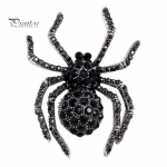 Spider sagė Blizgantis Kalnų kri&scaron;tolas dekoras Realisti&scaron;kas voro formos drabužių apykaklės apdaila Antikorozinis lydinys Lengvi drabužiai Papuo&scaron;alai Moteriai Dovana juoda