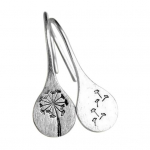 1 pora retro stiliaus kiaulpienių ra&scaron;tų auskarai su kabliukais auskarai su gėlėmis, gamtos įkvėpti kabantys auskarai, moteri&scaron;ki paaugliai, nuleidžiami auskarai sidabras