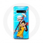 Coque pour Samsung Galaxy S10 Edge One Piece Manga Trafalgar Law ep&eacute;e